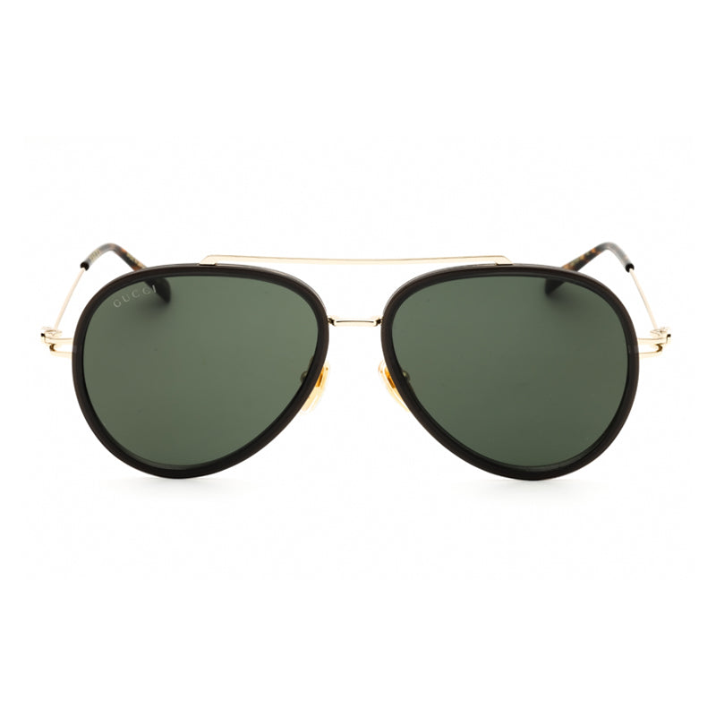 Gucci Sunglasses Aviator Full Rim, Grey/Gold Frame and Grey Lens GG1981S001