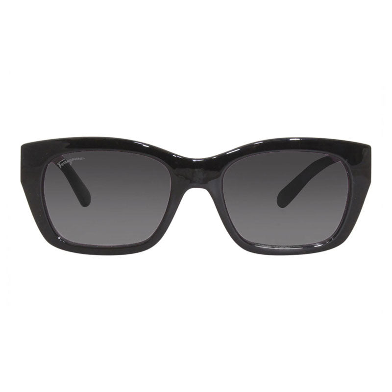 Ferragamo Salvatore Ferragamo Sunglasses Rectangle Full Rim, Black Frame and Grey Gradient Lens SF1012S001