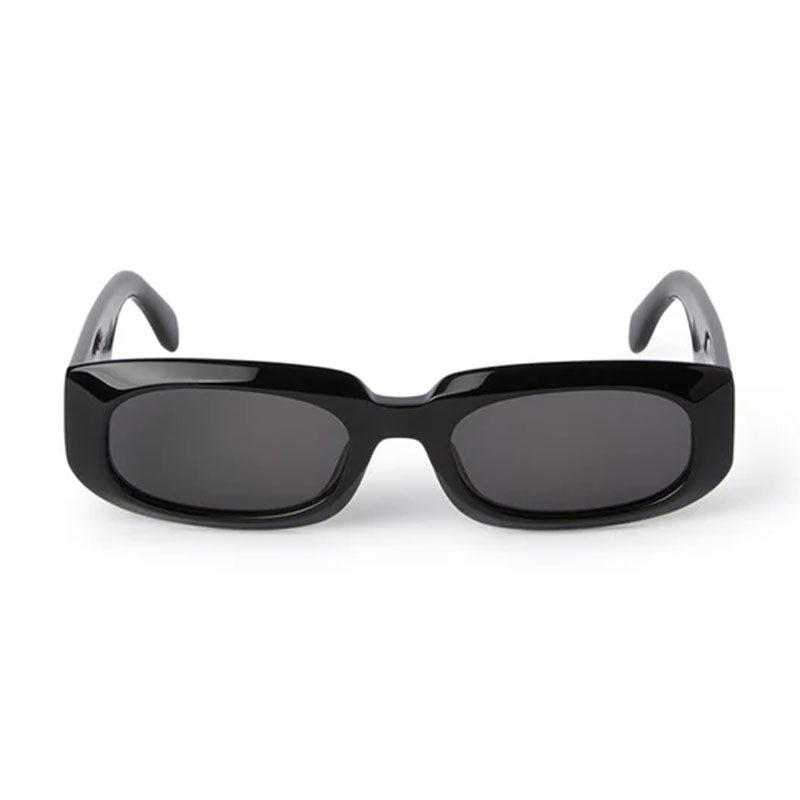 Palm Angels Sunglasses Oval Full Rim, Black Frame and Dark Grey Lens PERI104NOAH1007