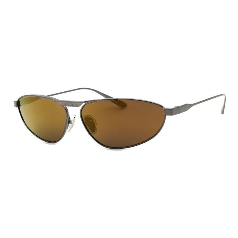 Balenciaga Sunglasses Cat Eye Full Rim, Gunmetal Frame and Bronze Mirror Lens BB0417S003