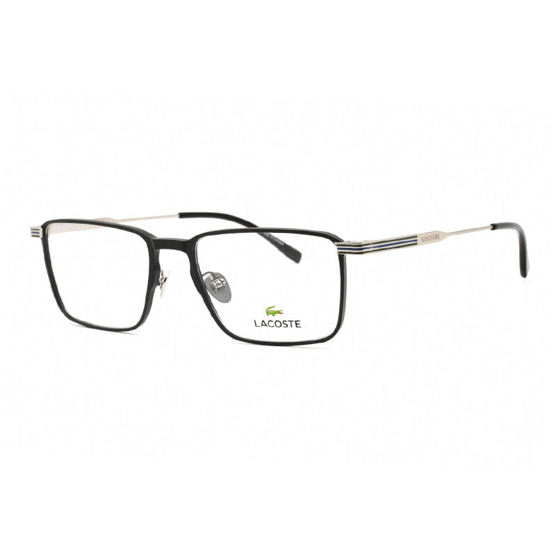 Lacoste Eyeglasses Rectangle Full Rim, Matte Black Frame and Clear Demo Lens Lens L2285EN002