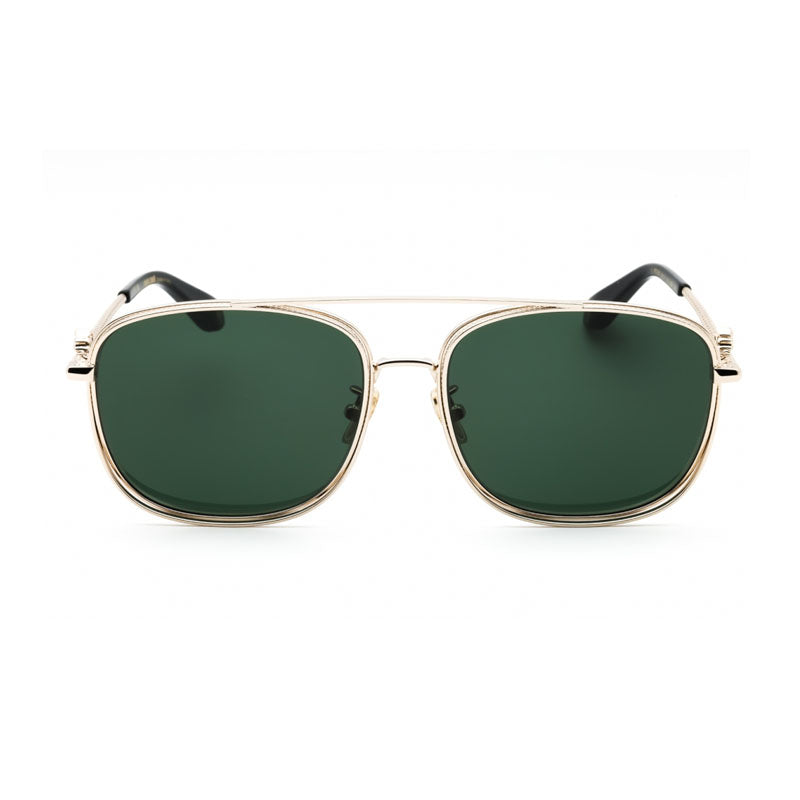 Roberto Cavalli Sunglasses Aviator Full Rim, Light Gold Frame and Green Lens SRC059M0594