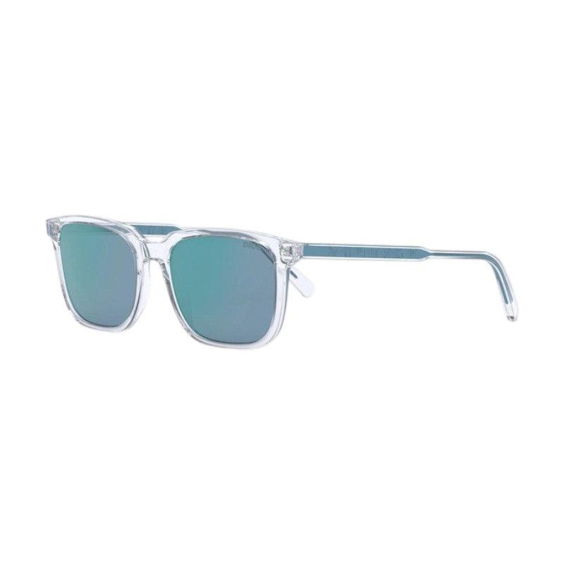 Dior Sunglasses Square Full Rim, Transparent Frame and Blue Lens INDIORS1I85B7