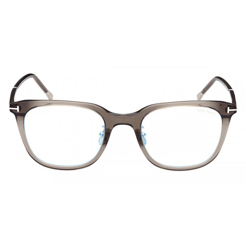Tom Ford Eyeglasses Square Full Rim, Light Gray Frame and Clear Blue Light Block Lens FT5776-D-B020