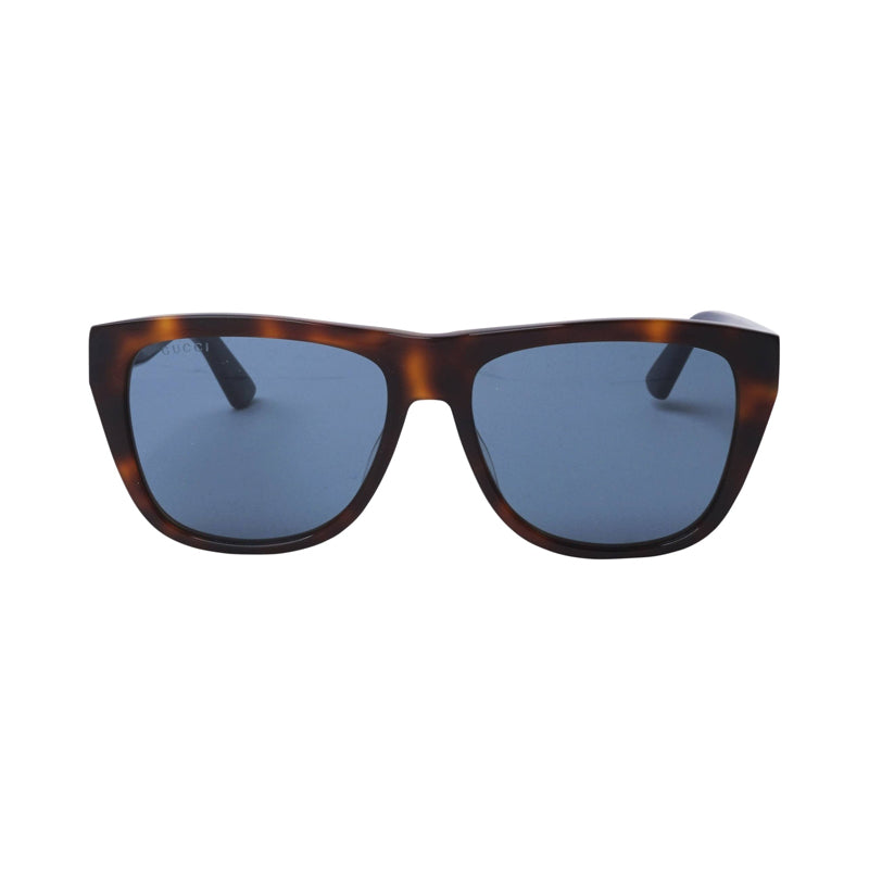 Gucci Sunglasses Square Full Rim, Havana Frame and Blue Lens GG0926S002