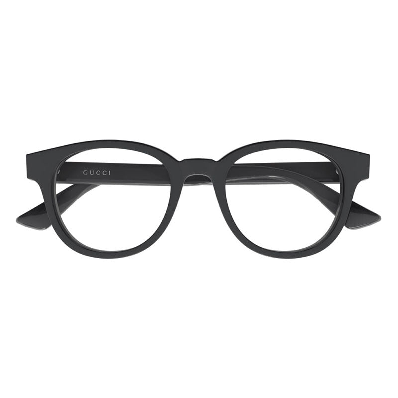 Gucci Eyeglasses Round Full Rim, Grey Frame and Clear Demo Lenses Lens GG0769O005