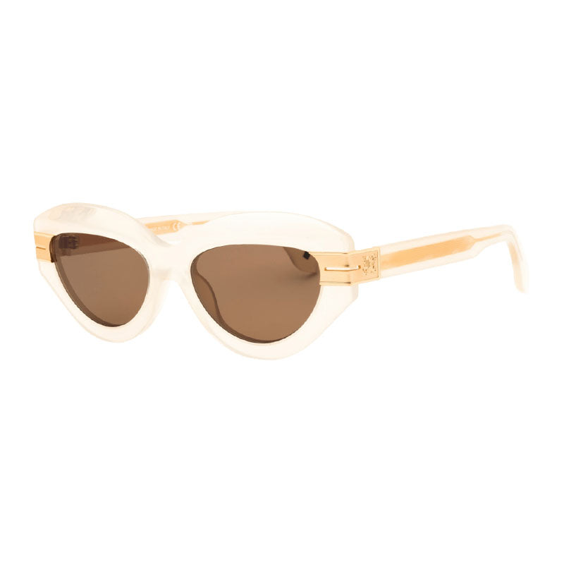 Palm Angels Sunglasses Cat Eye Full Rim, Sand Frame and Brown Lens PERI10FMIRACLE6164