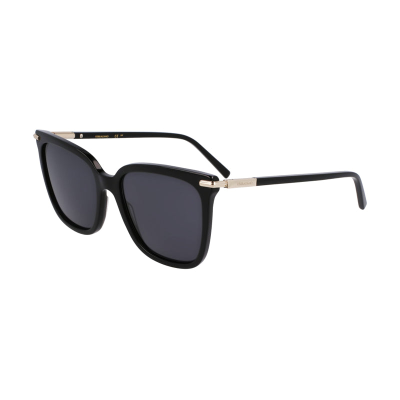 Ferragamo Salvatore Ferragamo Sunglasses Square Full Rim, Black Frame and Grey Lens SF2037S001