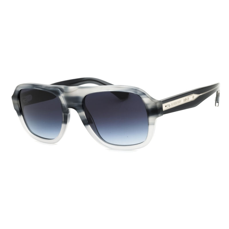 Burberry Sunglasses Aviator Full Rim, Striato Grey Frame and Dark Grey Gradient Lens BE4478420814