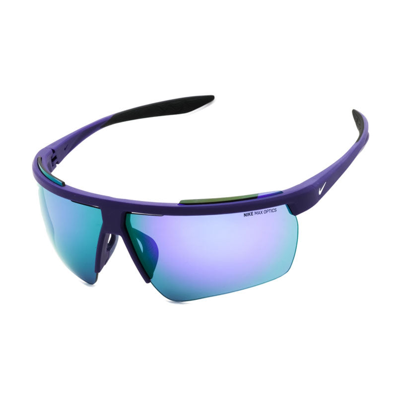 Nike Sunglasses Shield Semi Rim, Matte Court Purple/White Frame and Purple Lens NIKEWINDSHIELD20CW1287547