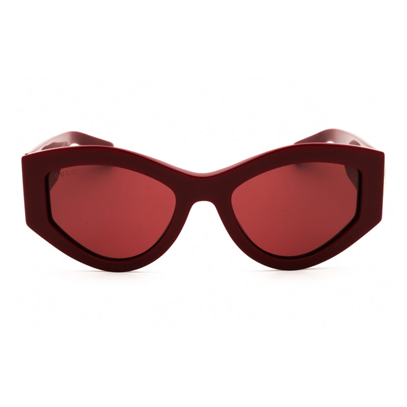 Gucci Sunglasses Cat Eye Full Rim, Burgundy Frame and Red Lens GG1951S003