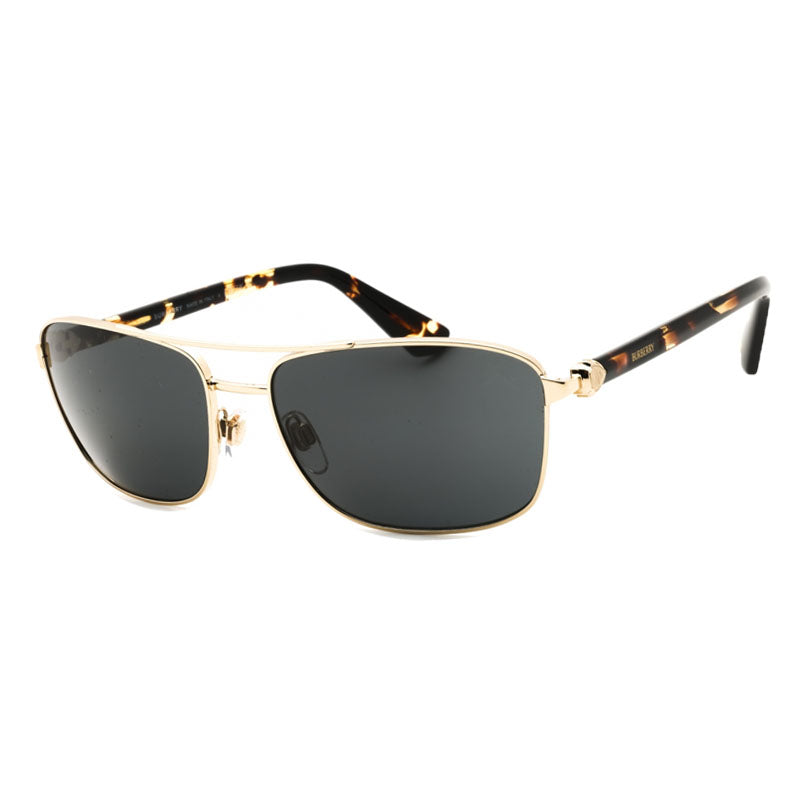 Burberry Sunglasses Rectangle Full Rim, Gold Frame and Dark Grey Lens BE3163110987