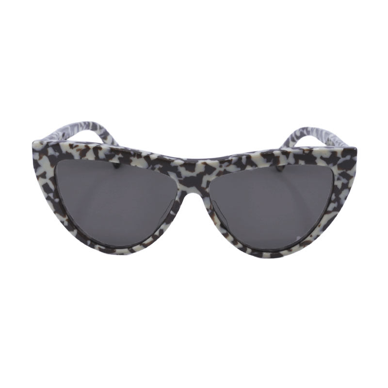 Bottega Veneta Sunglasses Cat Eye Full Rim, Brown Ivory Havana Frame and Brown Lens BV1018S006
