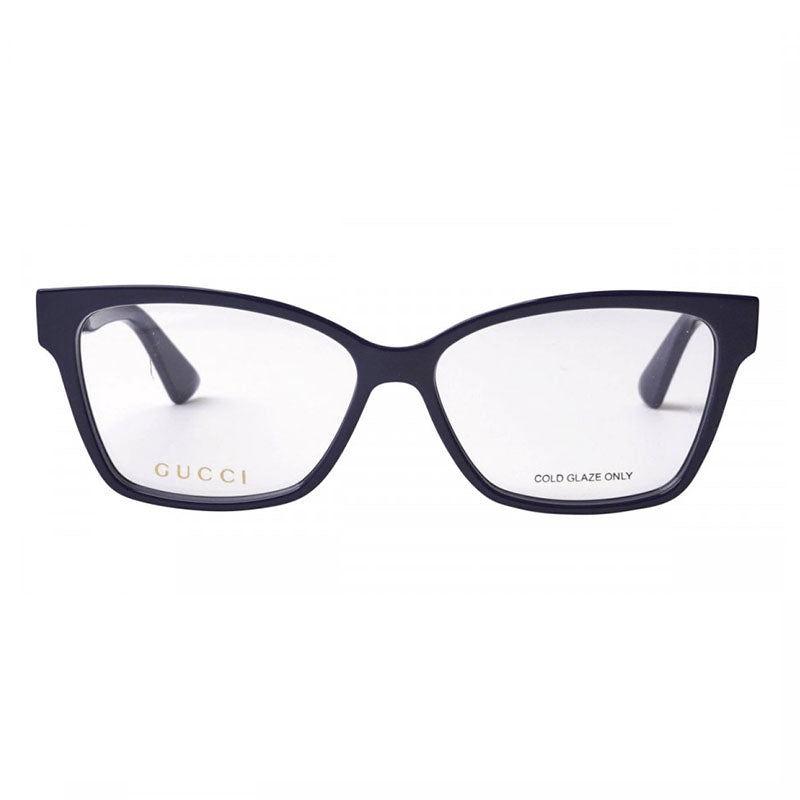 Gucci Eyeglasses Cat Eye Full Rim, Blue Frame and Clear Demo Lenses Lens GG0634O004
