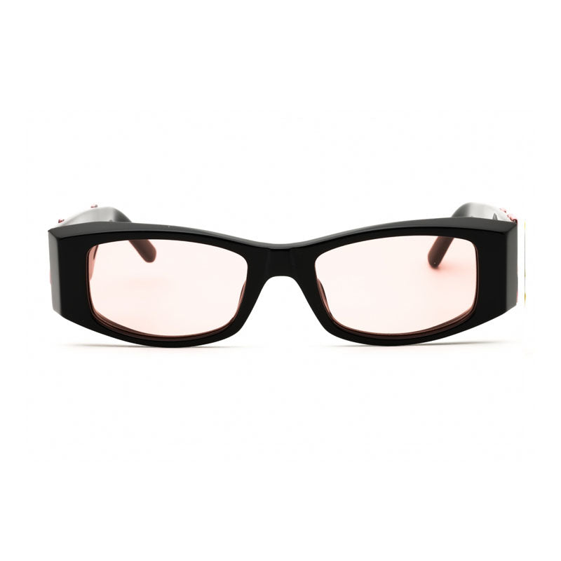 Palm Angels Sunglasses Rectangle Full Rim, Black Frame and Cameo Lens PERI007ANGEL1021