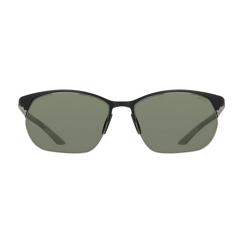 Nike Sunglasses Square Full Rim, Matte Black Frame and Green Lens NIKEMODERNMETALZONENIU3289X011
