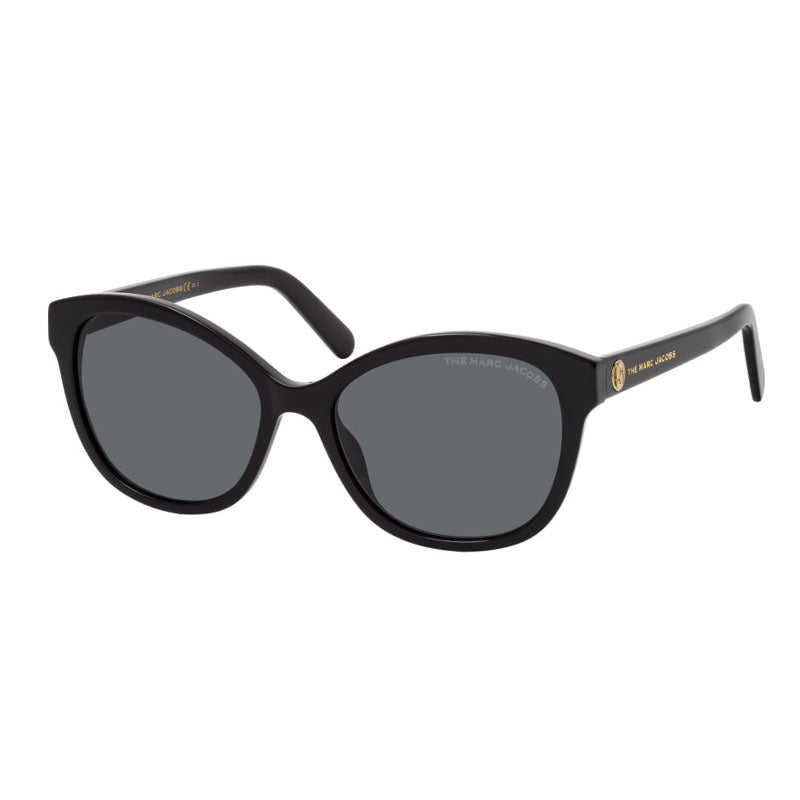 Marc Jacobs Sunglasses Cat Eye Full Rim, Black Frame and Grey Lens MARC554/S0807IR
