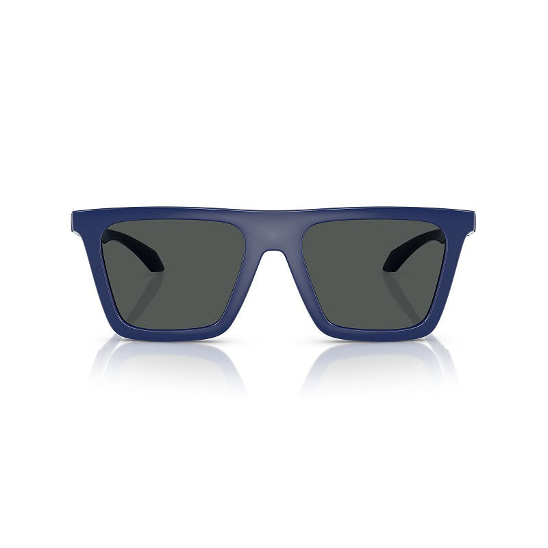 Versace Sunglasses Square Full Rim, Full Blue Frame and Dark Grey Lens VE4468U545087