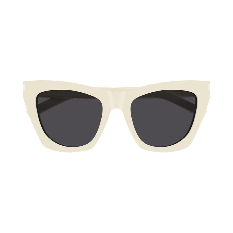 Saint Laurent Sunglasses Cat Eye Full Rim, Ivory Frame and Black Lens SL214KATE035
