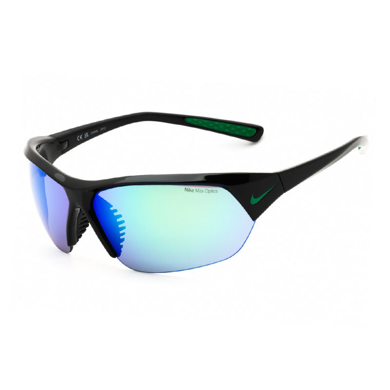 Nike Sunglasses Shield Semi Rim, Black Frame and Green Mirror Lens NIKESKYLONACEMFQ4684012