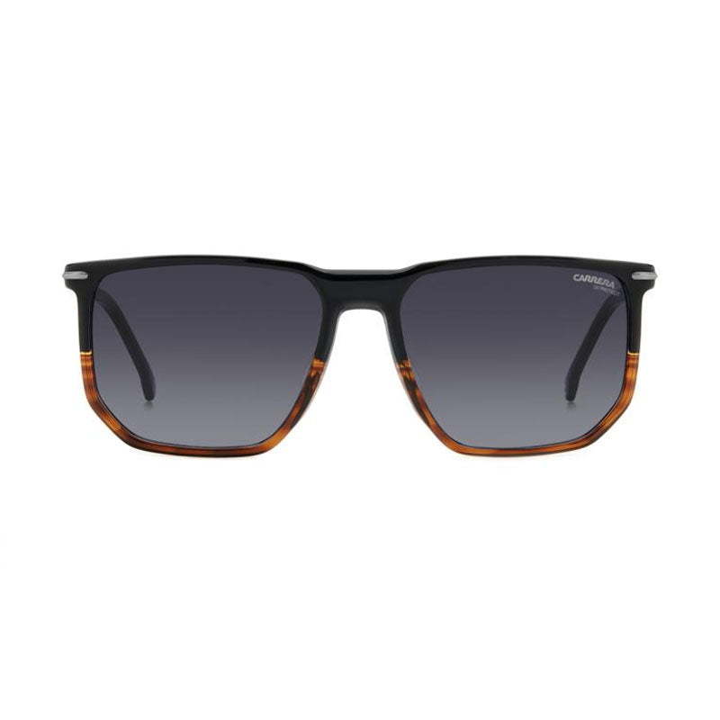 Carrera Sunglasses Square Full Rim, Black/Havana Frame and Dark Grey Gradient Lens CARRERA329/S0WR79O