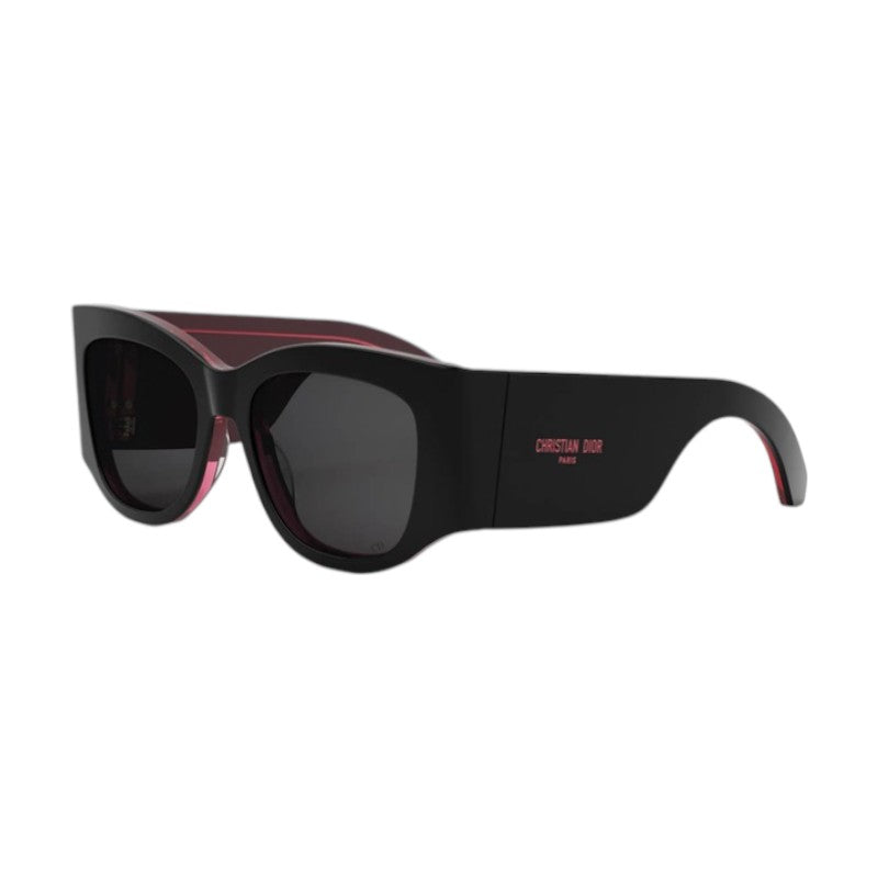 Dior Sunglasses Square Full Rim, Shiny Black Frame and Smoke Lens DIORNUITS1I16A0