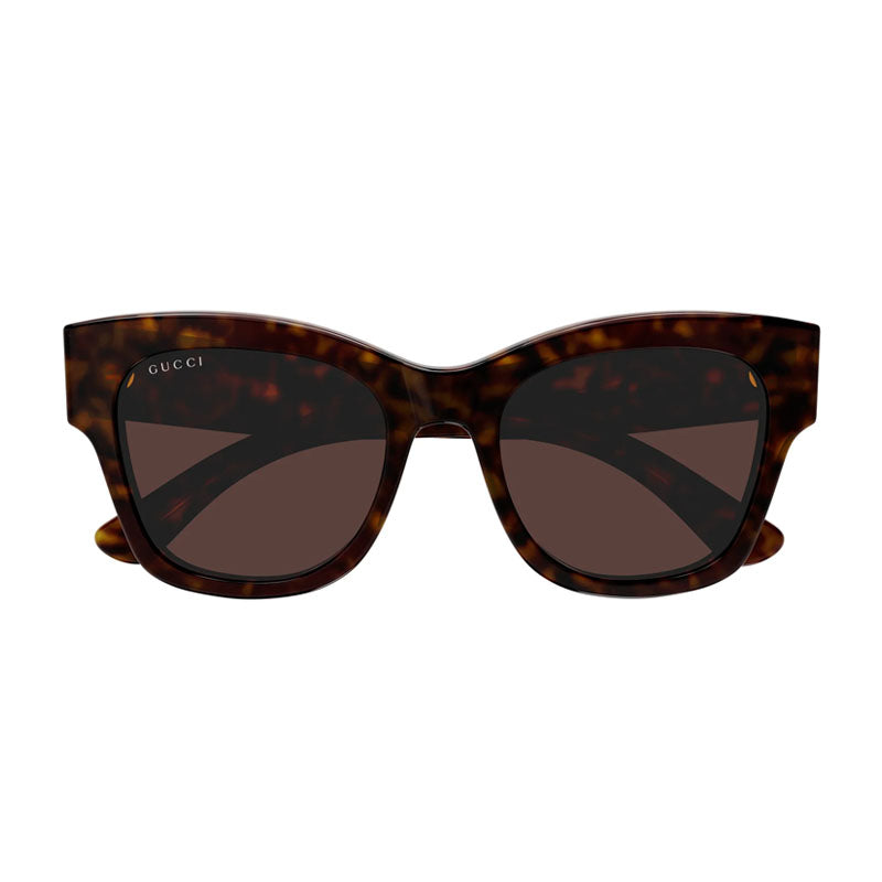 Gucci Sunglasses Square Full Rim, Dark Havana Frame and Brown Lens GG1789S002