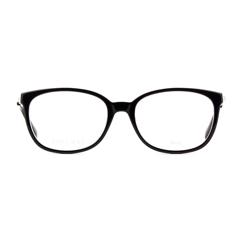 Jimmy Choo Eyeglasses Rectangle Full Rim, Black/Gold Frame and Clear Demo Lens Lens JC30207T300