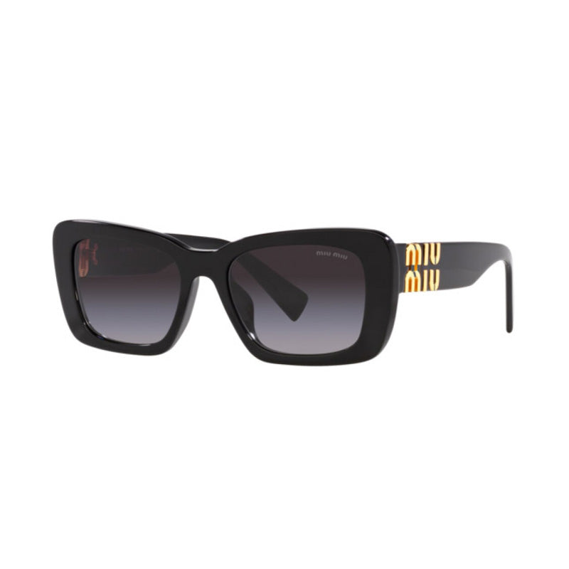Miu Miu Sunglasses Rectangle Full Rim, Black Frame and Gradient Grey Lens MU07YS1AB5D1