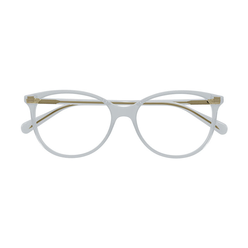 Gucci Eyeglasses Cat Eye Full Rim, Transparent Grey Frame and Clear Demo Lens Lens GG0550O018