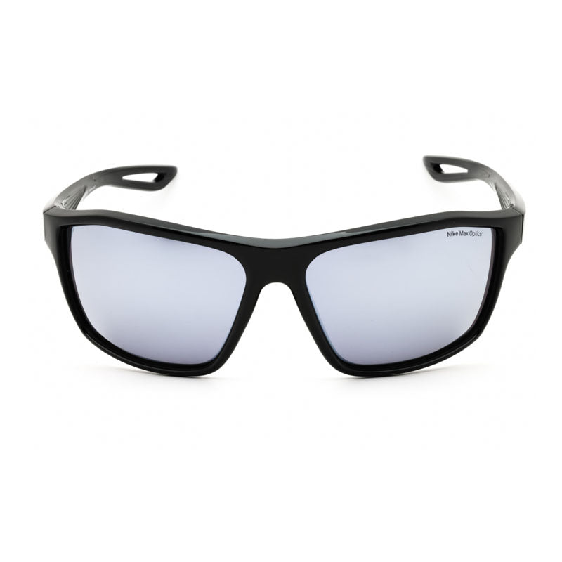 Nike Sunglasses Rectangle Full Rim, Black/Grey Frame and Silver Flash Lens NIKELEGENDNIU3295X010