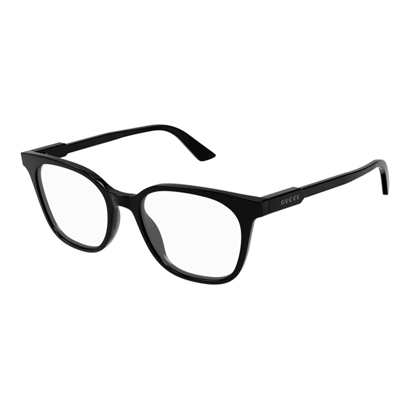 Gucci Eyeglasses Square Full Rim, Black Frame and Clear Demo Lenses Lens GG1821O001