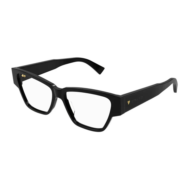 Bottega Veneta Eyeglasses Cat Eye Full Rim, Black Frame and Clear Demo Lenses Lens BV1288O001