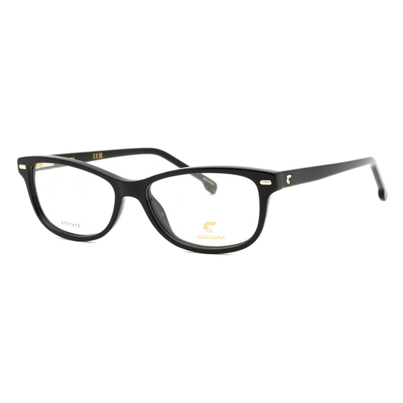Carrera Eyeglasses Rectangle Full Rim, Black Frame and Clear Demo Lenses Lens CARRERA3008080700