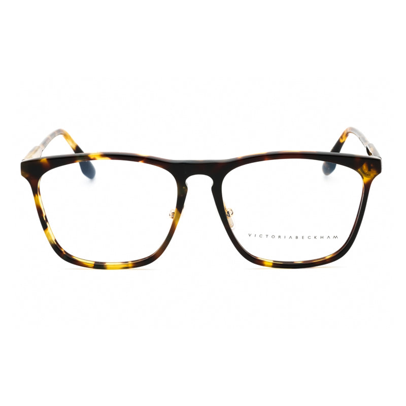 Victoria Beckham Eyeglasses Square Full Rim, Green Havana Frame and Clear Demo Lenses Lens VB2601341