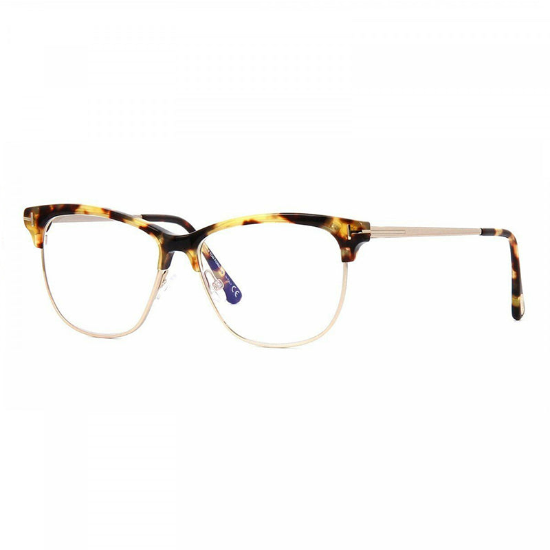 Tom Ford Eyeglasses Square Full Rim, Tortoise Frame and Clear Demo Lenses Lens TF5546-B056