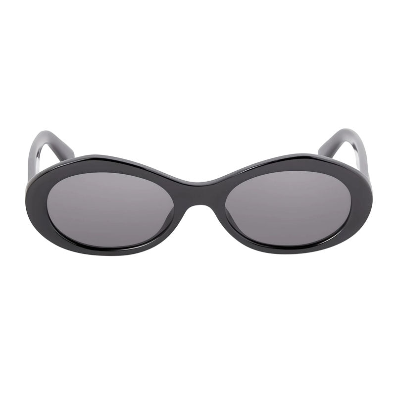 Off-White Sunglasses Oval Full Rim, Black Frame and Dark Grey Lens OERI13GEDISON1007