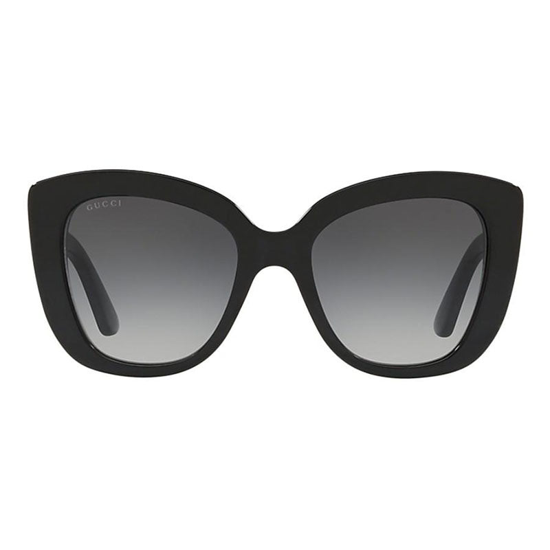 Gucci Sunglasses Butterfly Full Rim, Black Frame and Grey Gradient Lens GG0327S001