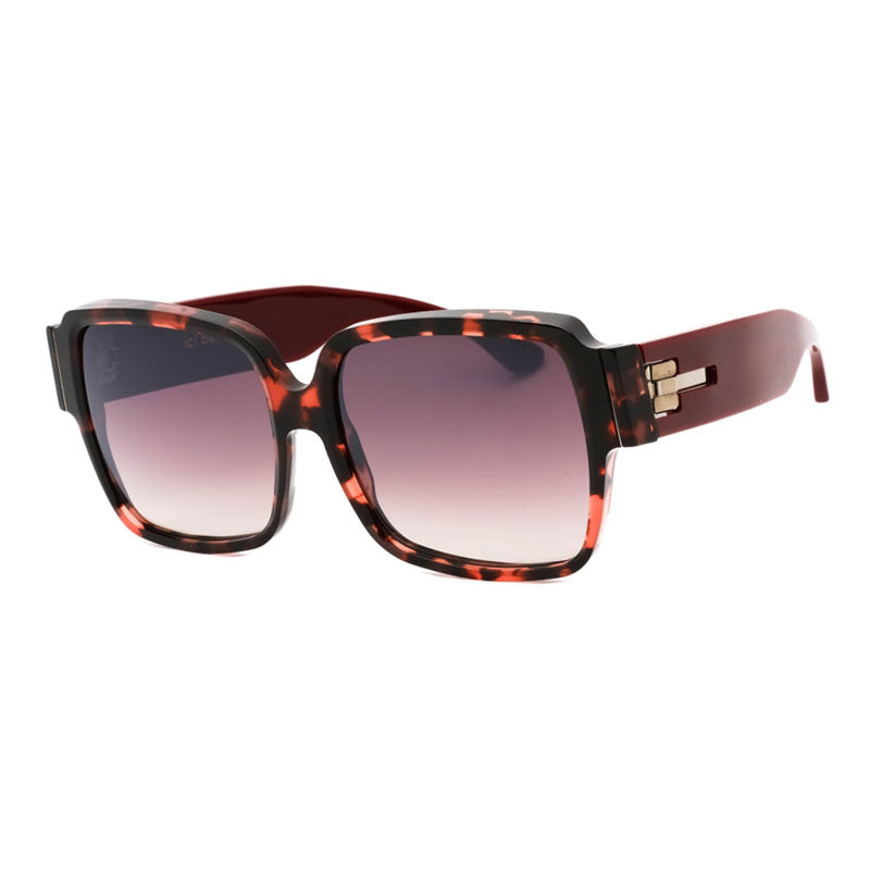 Ic! Berlin Sunglasses Square Full Rim, EcoBlush Frame and Violet Gradient Lens SARAA06644560