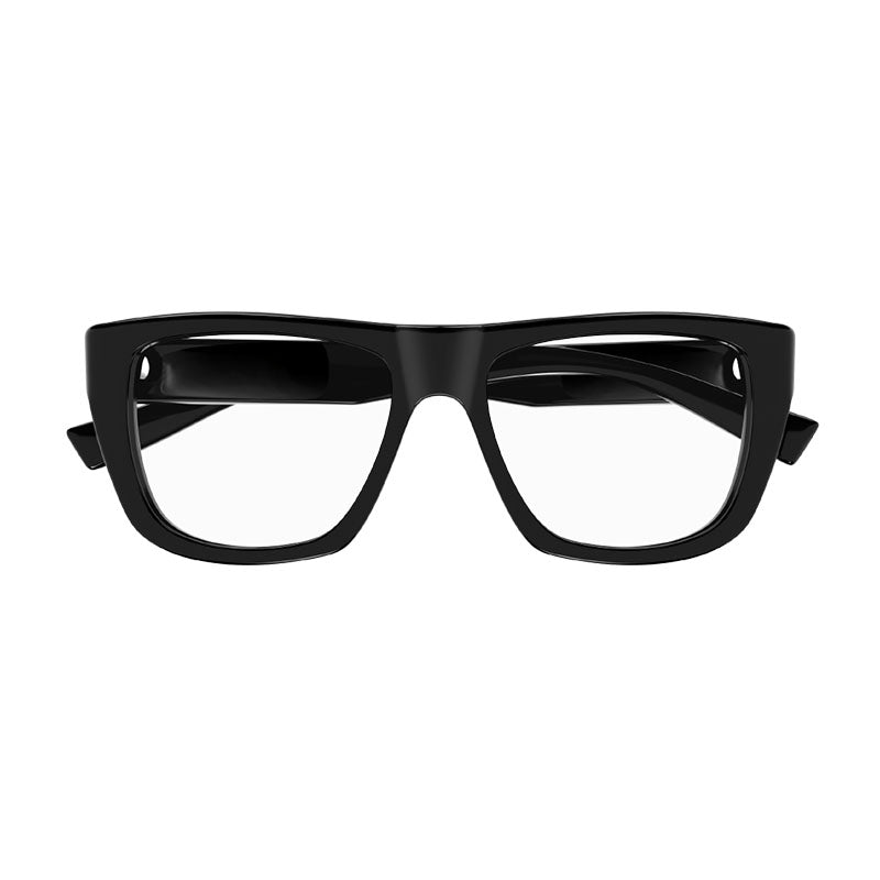 Saint Laurent Eyeglasses Square Full Rim, Black Frame and Clear Demo Lenses Lens SL714001