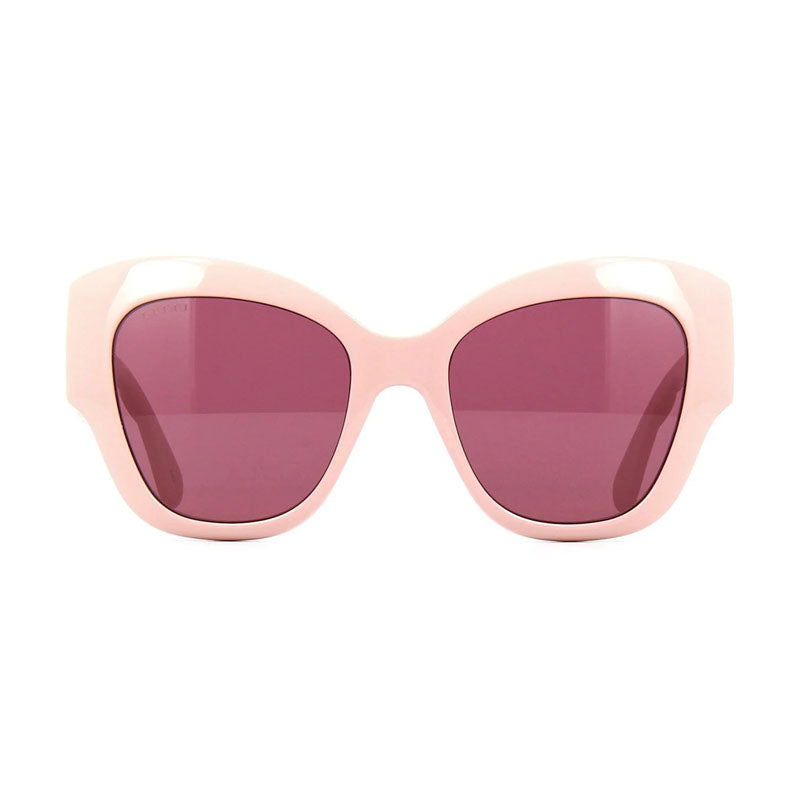 Gucci Sunglasses Cat Eye Full Rim, Shiny Pink Frame and Violet Lens GG0808S003