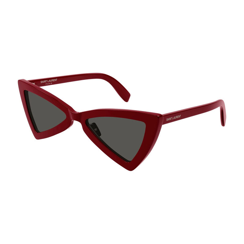 Saint Laurent Sunglasses Cat Eye Full Rim, Red Frame and Grey Lens SL207JERRY008
