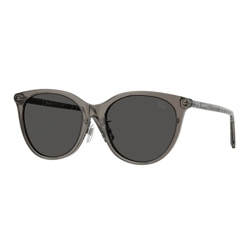 Burberry Sunglasses Cat Eye Full Rim, Transparent Grey Frame and Dark Grey Lens BE4464D416087