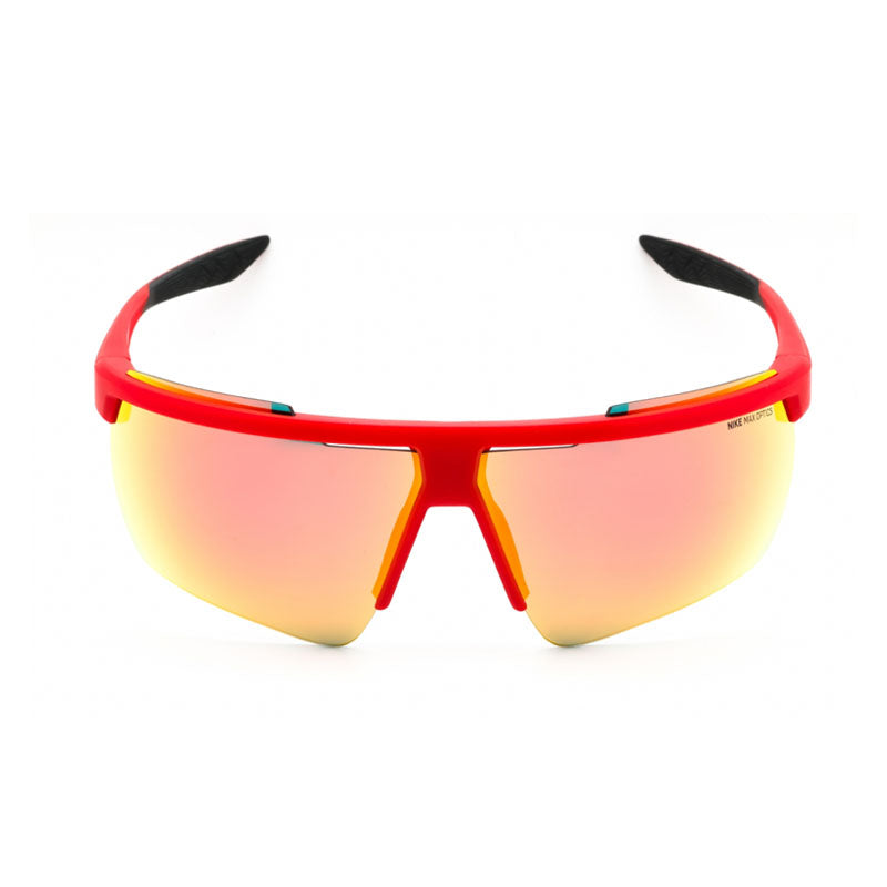 Nike Sunglasses Shield Semi Rim, Matte University Red/White Frame and Red Lens NIKEWINDSHIELD20CW1287657