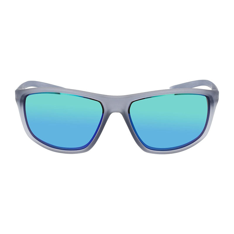 Nike Sunglasses Rectangle Full Rim, Matte Wolf Grey Frame and Grey Green Lens ADRENALINEMEV1113013