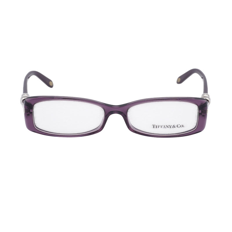 Tiffany & Co. Eyeglasses Rectangle Full Rim, Transparent Violet Frame and Clear Demo Lenses Lens TF20168061