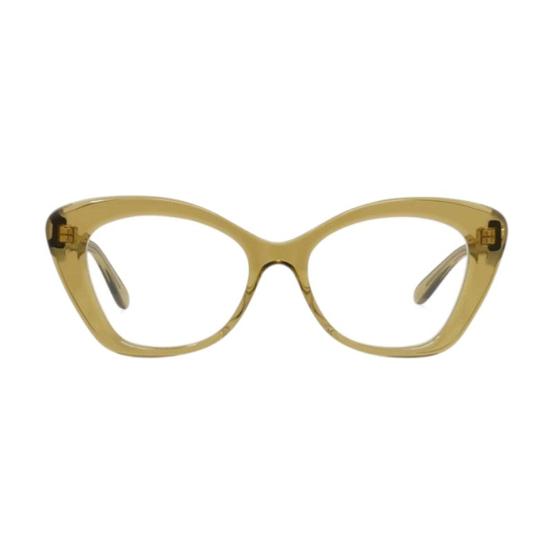 Loewe Eyeglasses Square Full Rim, Glossy Green Frame and Clear Demo Lens Lens LW50067I096