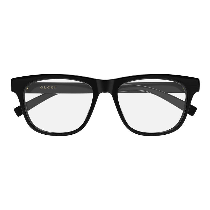 Gucci Eyeglasses Square Full Rim, Black Frame and Clear Demo Lens Lens GG2108O001