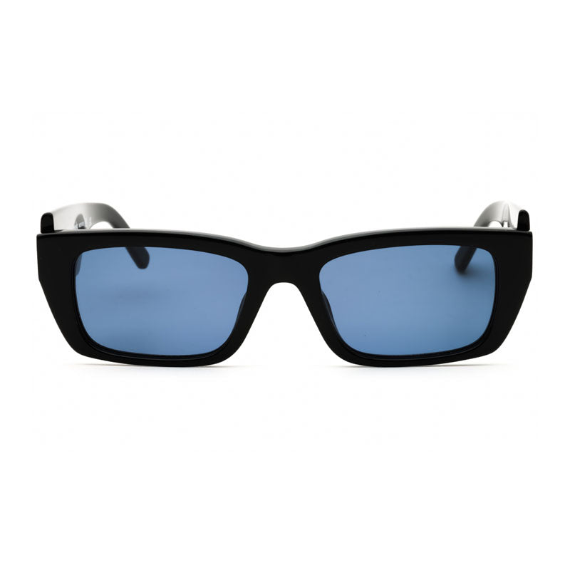 Palm Angels Sunglasses Rectangle Full Rim, Black Frame and Blue Lens PERI002PALM1045