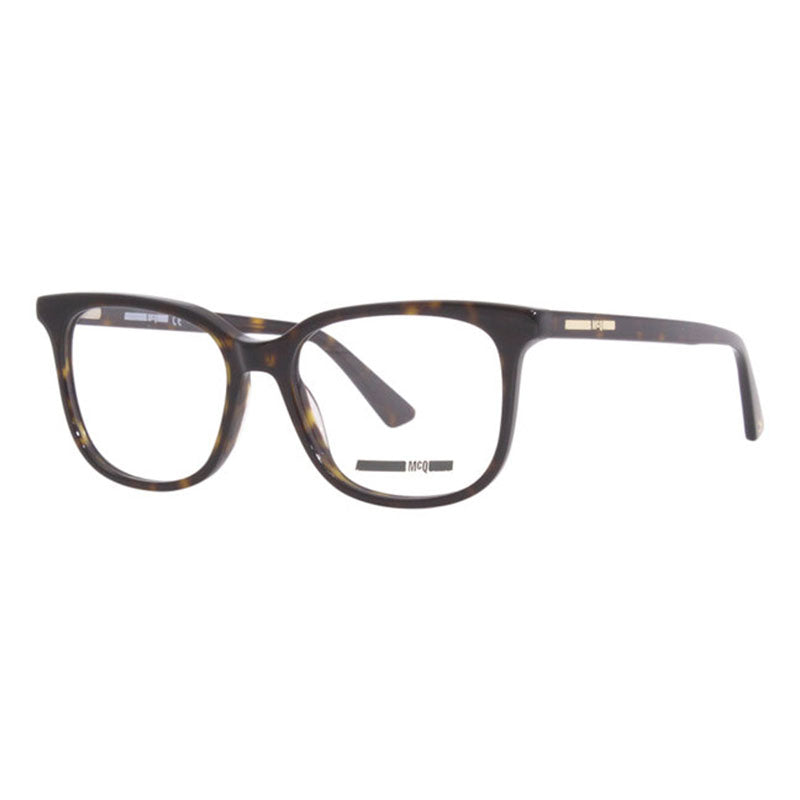 Mcqueen Eyeglasses Square Full Rim, Dark Havana Frame and Clear Demo Lens Lens MQ0276O002
